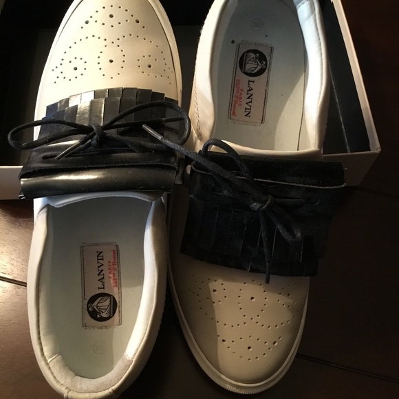 Authentic Lanvin Loafers Sz 38 - Picture 1 of 5